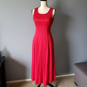 Vintage 90s Baroque Design Maxi Dress